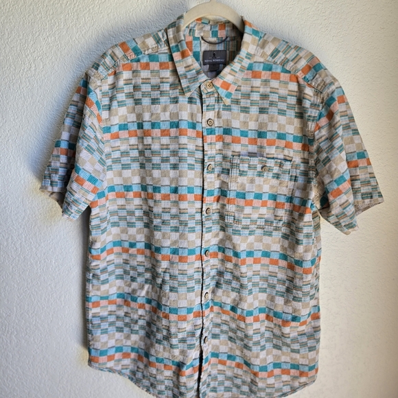 Royal Robbins XL Slab City Dobby Shirt Linen Organic Cotton Soapstone Men’s - Picture 3 of 8